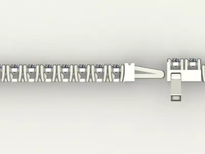 Diamond Tennis Bracelet CDTB030 3D print model
