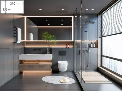 Bathroom 110 3D model