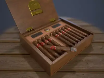 Cigars Box Low-poly 3D model