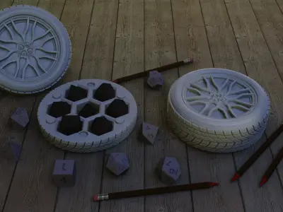 Racing dice holder 3D print model