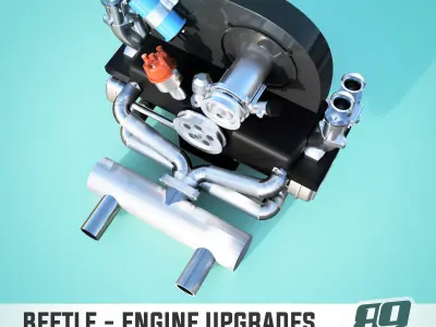 VW Tamiya 1300 Beetle - Engine upgrade parts kit 3D print model