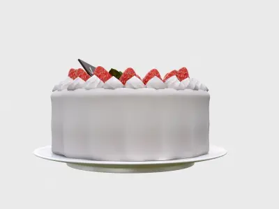 Stawberry cake 3D model