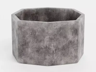 -Concrete Flower Pot V5- 3D model