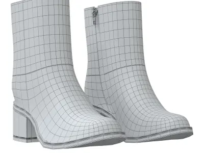 Easy Spirit Ilsa Brown boots 3D model