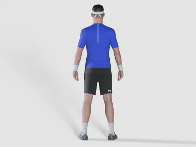 Male Tennis Player 3D model