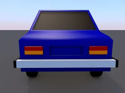 Cartoon low poly car Low-poly 3D model purchase