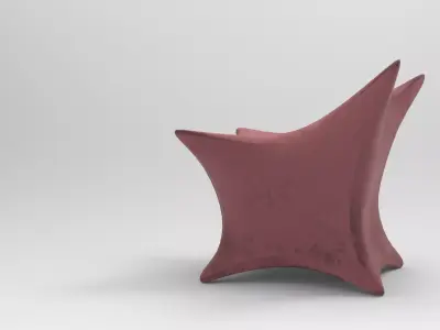 Nuha Chair Low-poly 3D model
