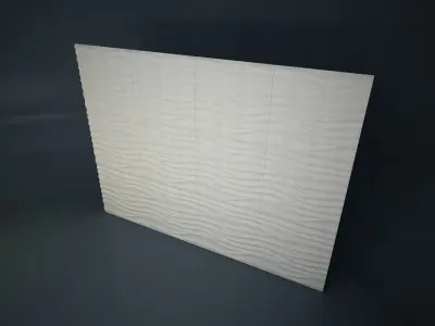 03 SILK PATTERN 3D WALL Low-poly 3D model