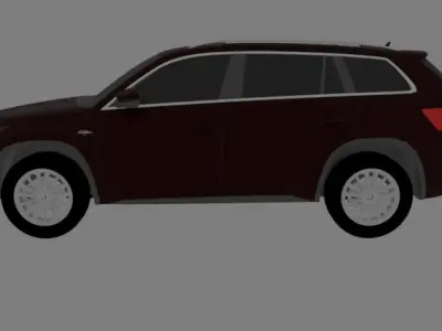 Skoda Kodiaq 2017 3D model - Low Poly Game Ready Low-poly 3D model