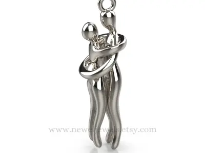 Hug Pendant 3D print model