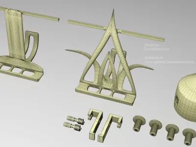 Cell phone Holder for car cupholder 3D print model