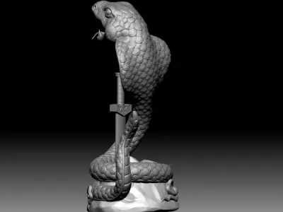 Snake Sculpture 3D model