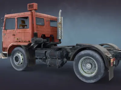 Volvo F717 Rusty Low-poly 3D model
