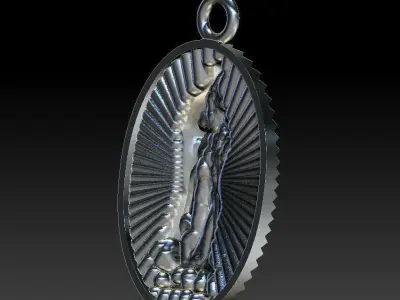 JEWELRY PENDANT VIRGEN DE GUADALUPE 3D print model