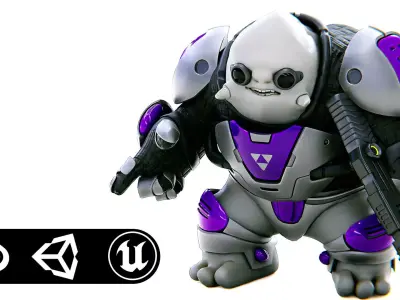 ALIEN MOBBY B-3  Rigged for Unreal Engine - Unity - MIXAMO 3D model