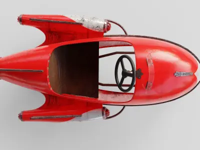 Pedal Car Low-poly 3D model