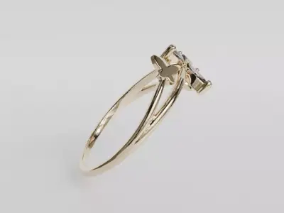 butterfly ring 3D print model