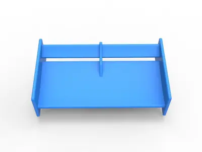 Wing of Supermodified front engine race car Scale 1 to 25 3D print model