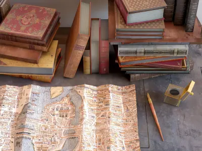Livres anciens Free 3D model