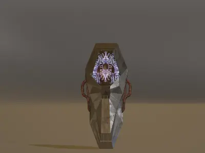 Sci-fi Human Cryotube Free 3D model