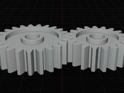 Animated Gears 1 3D model