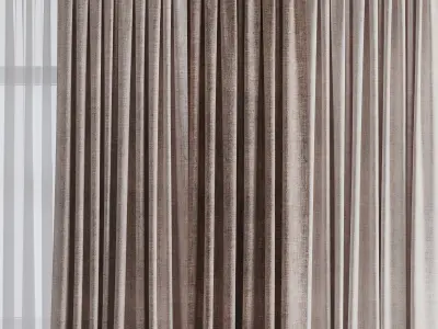 Curtian 02 Low-poly 3D model