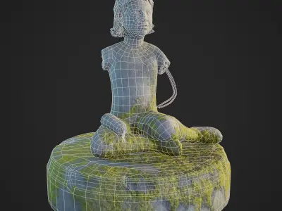 soviet sculpture Low-poly 3D model