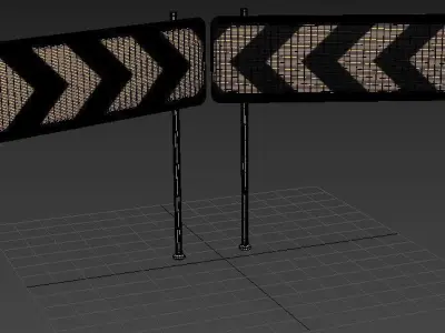 Rectangle Road Sing 2 3D model