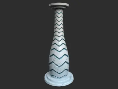 Fantasy Marble Pillar Low-poly 3D model