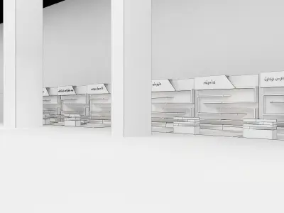 Setup Partitions Booth Exhibition a289 3D model