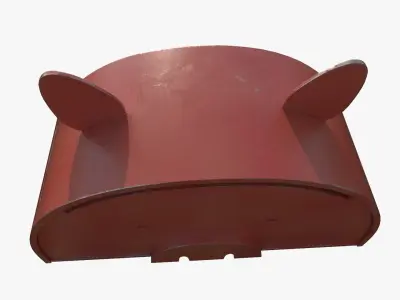 Pig Toy Box for Playing Equipments Child Room Metal Edition 3D model