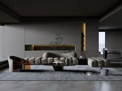 living room Low-poly 3D model buy