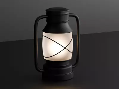 Black Lantern Free low-poly 3D model