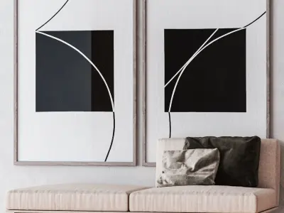 Set of large wall paintings  589 3D model