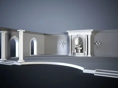 Arhitectural Interior workspace 3D model