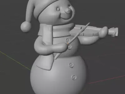 Christmas snowman decoration 3D print model