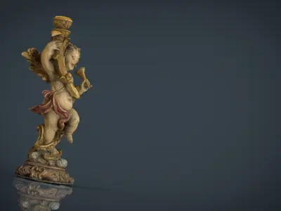 Angel Figure Low-poly 3D model