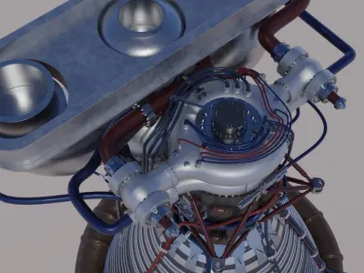 F-1 rocket engine 3D model