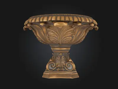 Ornate Bronze Bowl  A Timeless Relic of Craftsmanship and  3D model