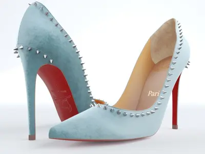 Christian Louboutin Anjalina 100mm High Heels 3D model