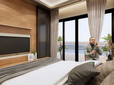 Interior Bedroom Apartement 3D model