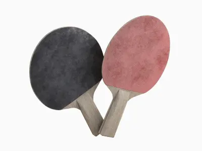 Table Tennis Rackets Low-poly 3D model