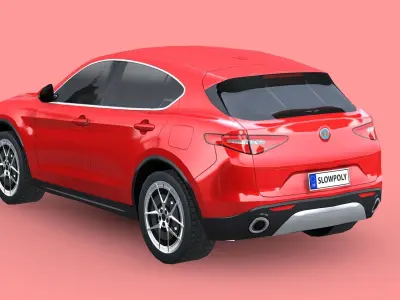 Alfa Romeo Stelvio 2020 Low-poly 3D model