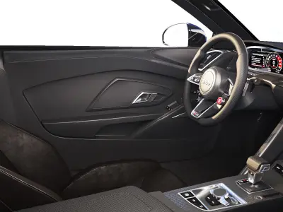 Audi R8 Spyder 2021 closed roof  3D model