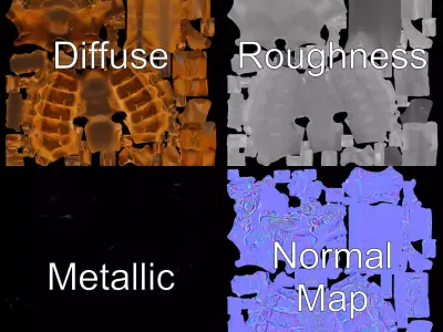 Spiky Horned Lizard model pack Low-poly 3D model