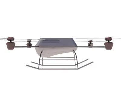 Quadcopter Racing Drone Compact Agile Low-poly 3D model