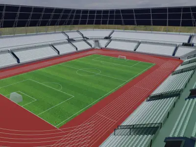 Olympic Stadium Low-poly 3D model order