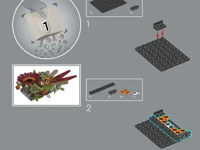 TwindBricks3D - 10314 Dried Flower Centerpiece 3D print model