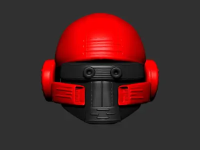 helmet high poly sculpt 3d printable  3D model 60