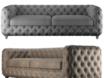 Desire vintage sofa eco 3-seater 3D model
